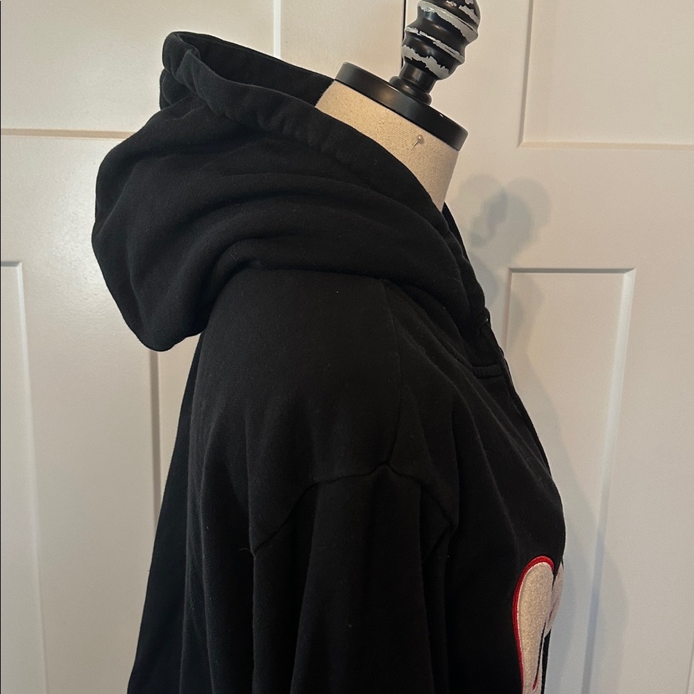 Cookies black original chenille appliqué zip front pockets M sweatshirt hoodie - Picture 9 of 16
